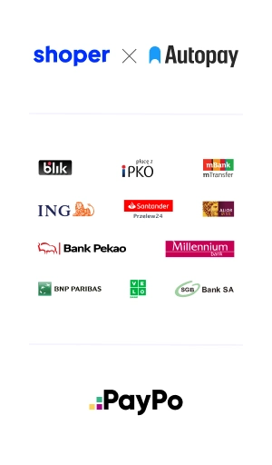 rodzaje płatności i banków obsługiwanych przez sklep